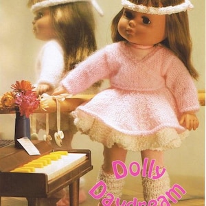 Vintage dolls knitting pattern- lots outfits for dolls- to knit- nice VARIOUS SIZES