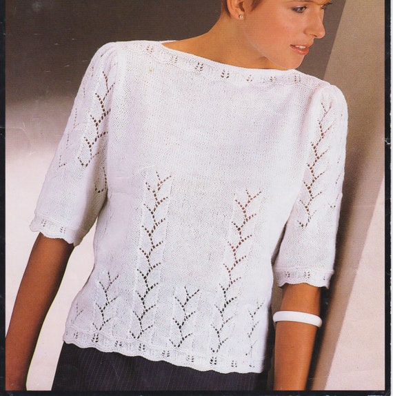 Woman's lace design short sleeve Sweater 32