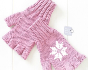 Easy 2 Needle Gloves & Fingerless gloves in DK 8 Ply Light worsted wool- fits age 4yrs- Adults  Download pdf different versions to knit