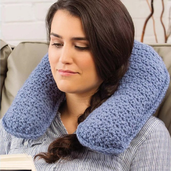Crochet Neck Travel Pillow- Instant Download Pattern-PDF Crochet Pattern-
