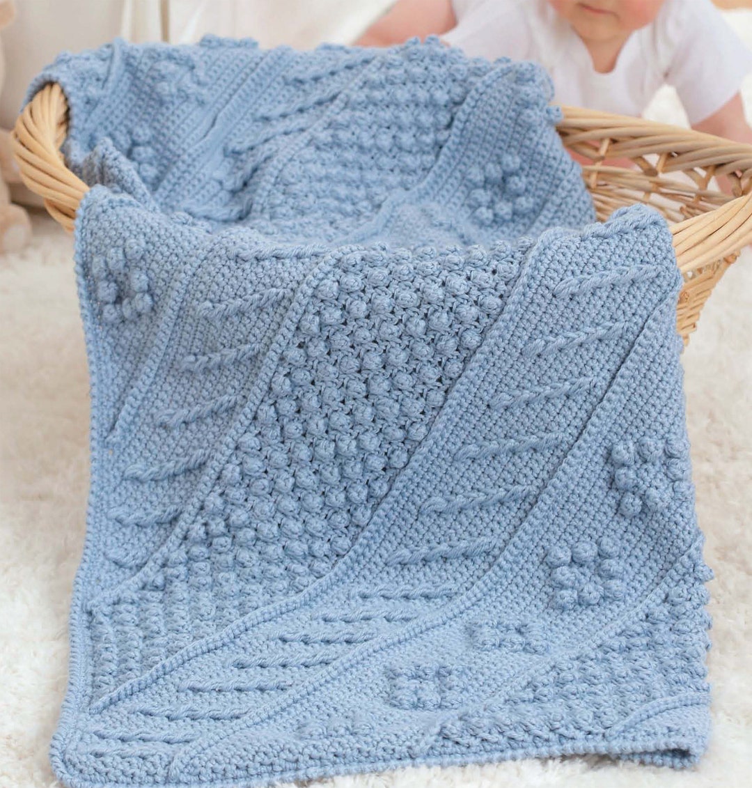 PDF Crochet Patternbaby Blanket Popcorn and Diamonds Blanket Afghan