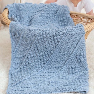 PDF Crochet Pattern-Baby Blanket- Popcorn and diamonds- blanket- Afghan -- Instant download