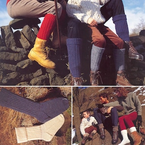 Adults and Children's Socks- 2 different styles - 4ply socks pattern - Knitting pattern- Instant download