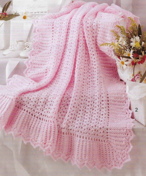 6 x Baby Crochet Blankets/Afghan/Shawls-Easy - Christening Baby PDF instant download