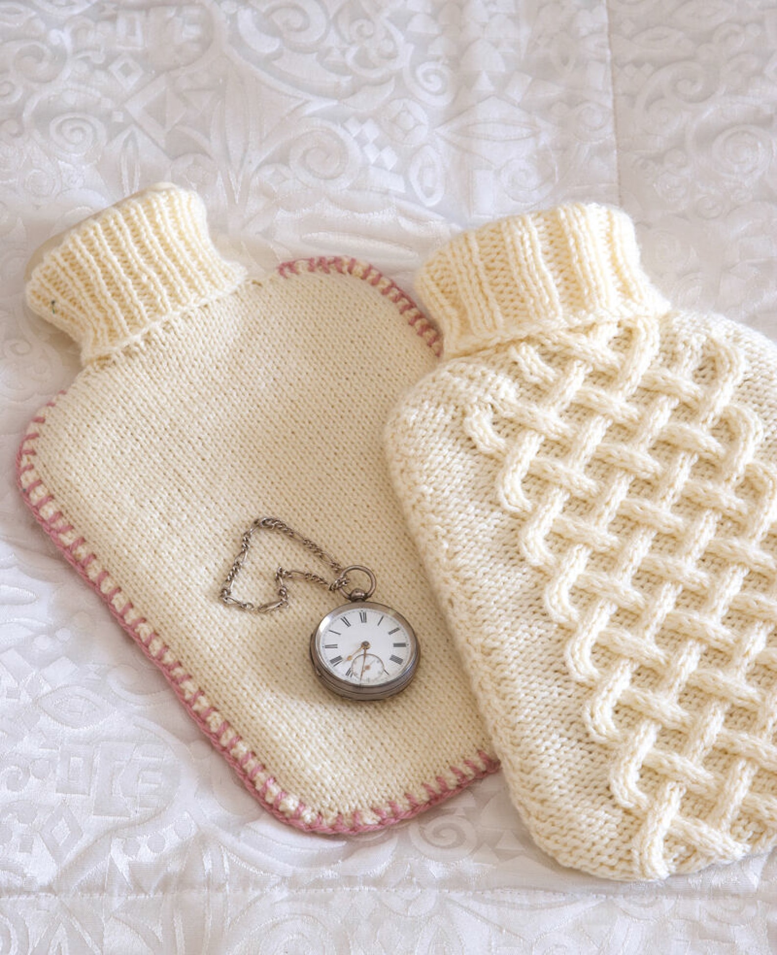 PDF Knitting Pattern Hot Water Bottle Covers 2 Designs on 1 Etsy