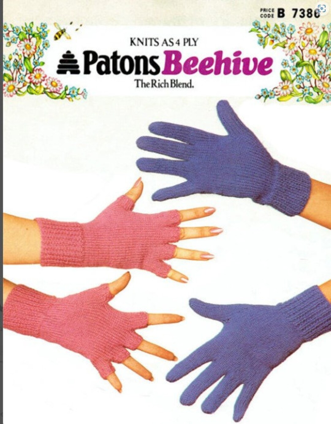 Knitting Pattern PDF Instant Download Vintage Gloves & Fingerless Gloves 4 Ply Knitting Pattern