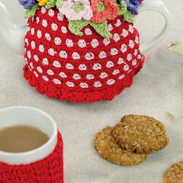 Flowerpot Crochet Tea Cosy Pattern-  Yarn Required- Cotton- Instant Download PDF Crochet Pattern