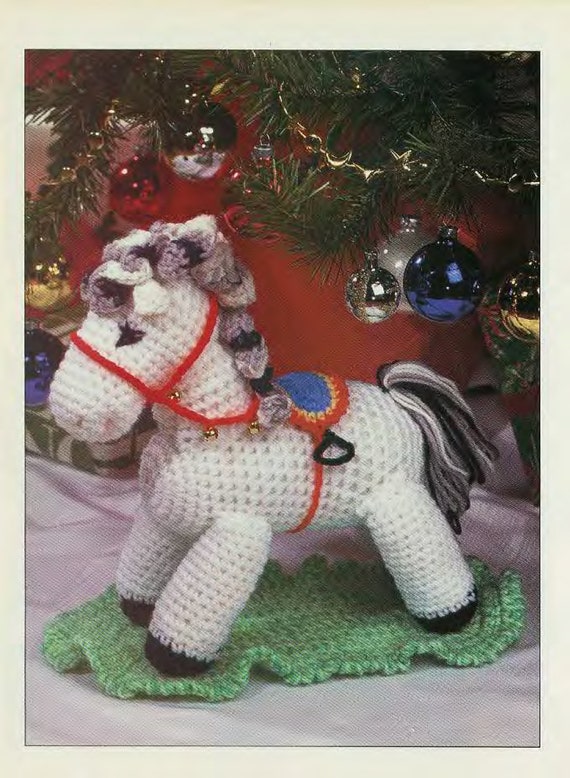 Christmas Hobby Horse Crochet Pattern With Saddle Bridle Long Tail