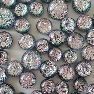 96COE Small Dichroic glass fusing dots. 75 pack. Frit balls. PINK. Fused Glass by Em. COE96 (G71) Flat rate postage