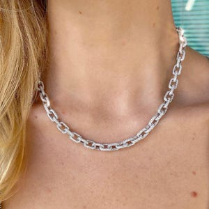 Diamond Paperclip Chain Link Necklace 14K Gold White or Yellow Pave Set 19.30 CTW Certified Natural