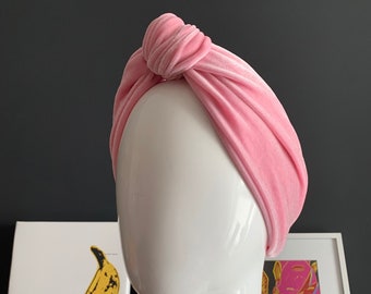 Pastel / Baby-Pink knotted turban headband