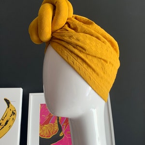 Mustard twisted turban image 2