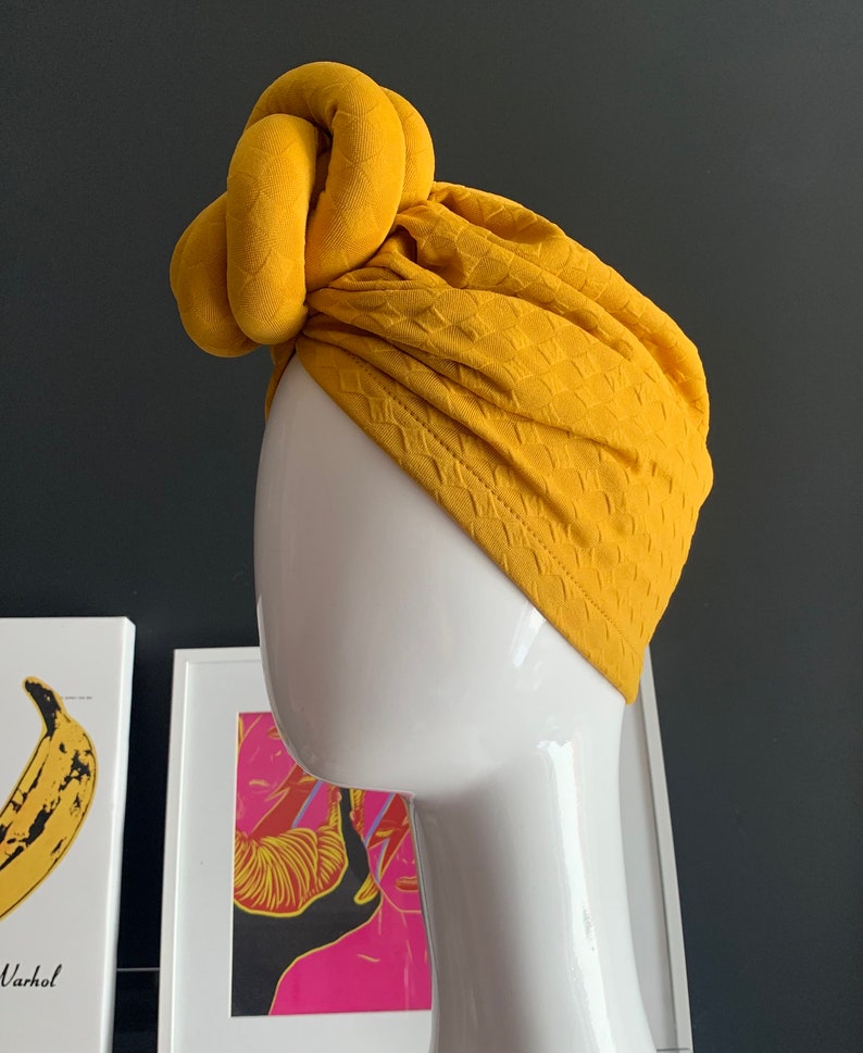 Mustard twisted turban image 2