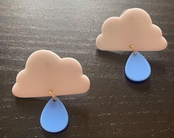 Cloudy rain earrings.