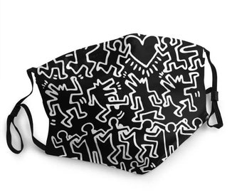 Keith Haring fabric face mask