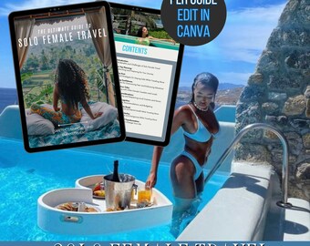 PLR Travel Guide | Solo Female Travel | Instant Download | Canva Template | Resell | Master Resale Rights | Travel Business Agency | MRR
