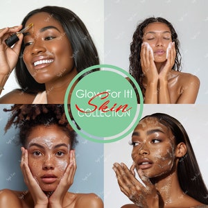 Stock Images | Beauty Stock Photos | Makeup Stock Photos | Ai Model | African American Model | Skincare Model | Natural Beauty Model