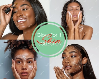 Stock Images | Beauty Stock Photos | Makeup Stock Photos | Ai Model | African American Model | Skincare Model | Natural Beauty Model