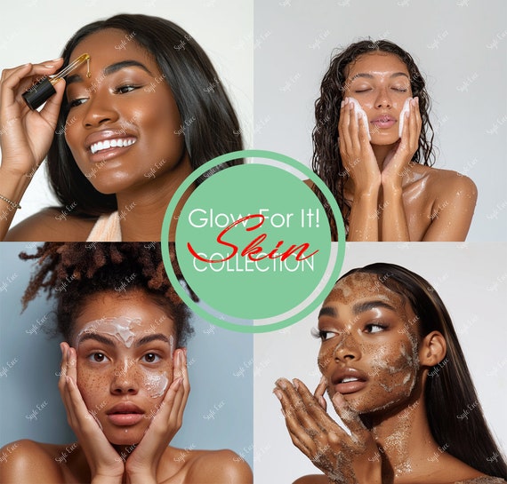 Stock Images | Beauty Stock Photos | Makeup Stock Photos | Ai Model | African American Model | Skincare Model | Natural Beauty Model
