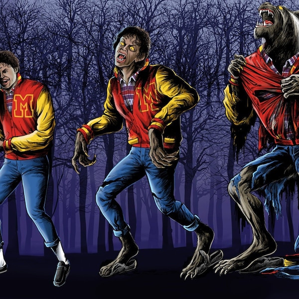 Michael Jackson - Thriller - The Transformation - 8”x20” Art Print