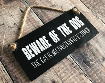 Humorous Beware Of The Whippet Dog Slate Sign Plaque 3 Sizes Available