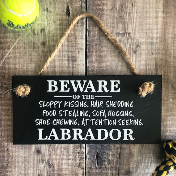 Humorous Beware Of The Bulldog Dog Slate Sign Plaque 3 Sizes Available