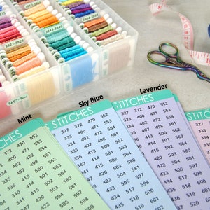 DMC Thread Labels NUMBERS ONLY Organize your Bobbins with Large Font Number Stickers Thread Box Storage Organization Method DMC Full Set Labels