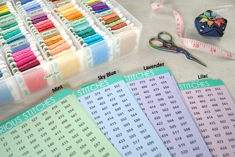 DMC Thread Labels NUMBERS ONLY Organize your Bobbins with Large Font Number Stickers Thread Box Storage Organization Method DMC Full Set Labels