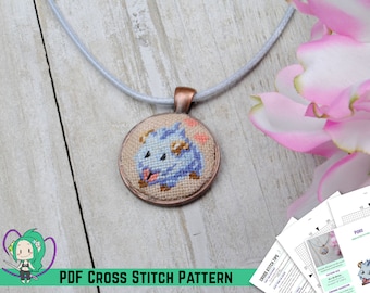 League of Legends Cross Stitch Pattern - Mini Poro - Small Beginner Friendly LoL Design - Cute DIY Gamer Art