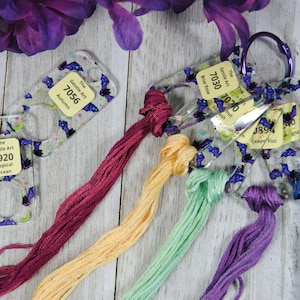 Etichette per fili Gentle Art Thread Drop: organizza il tuo filo sovratinto su Annie's Keepers e Floss Drops con adesivi con numeri di caratteri grandi