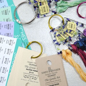 The Gentle Art Thread Drop Labels Organize your Overdyed Thread on Annie's Keepers and Floss Drops with Large Font Number Stickers image 3