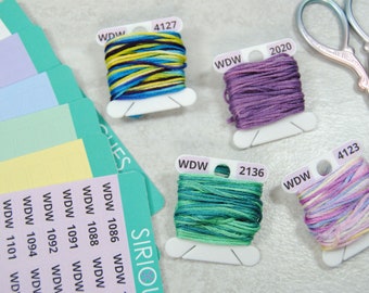 Weeks Dye Works Thread Labels - Organize your Bobbins with Large Font Number Stickers - Thread Box Storage Organization Method