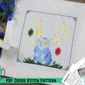 Zelda-kruissteekpatroon - Blupee - op Breath of the Wild geïnspireerd ontwerp - DIY gameroomdecor