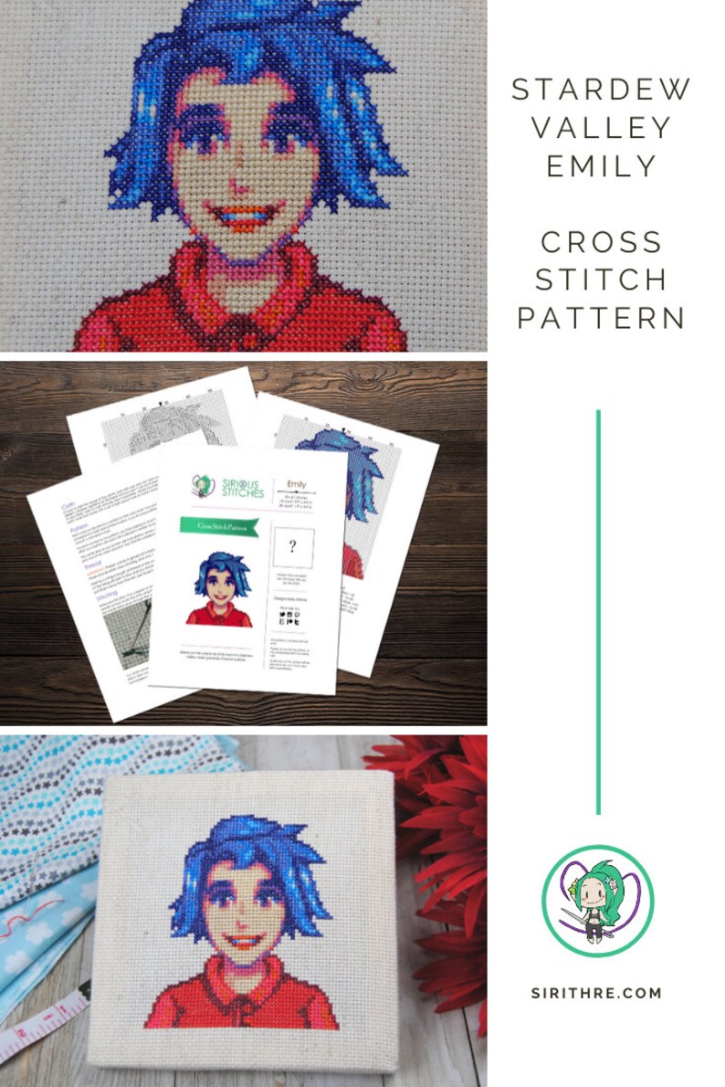 Cross Stitch Pattern Emily Portrait Stardew Valley Etsy