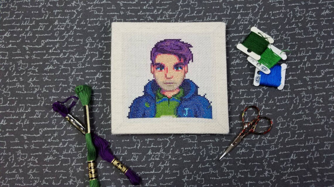 Stardew Valley Cross Stitch Pattern Shane Villager Portrait | Etsy