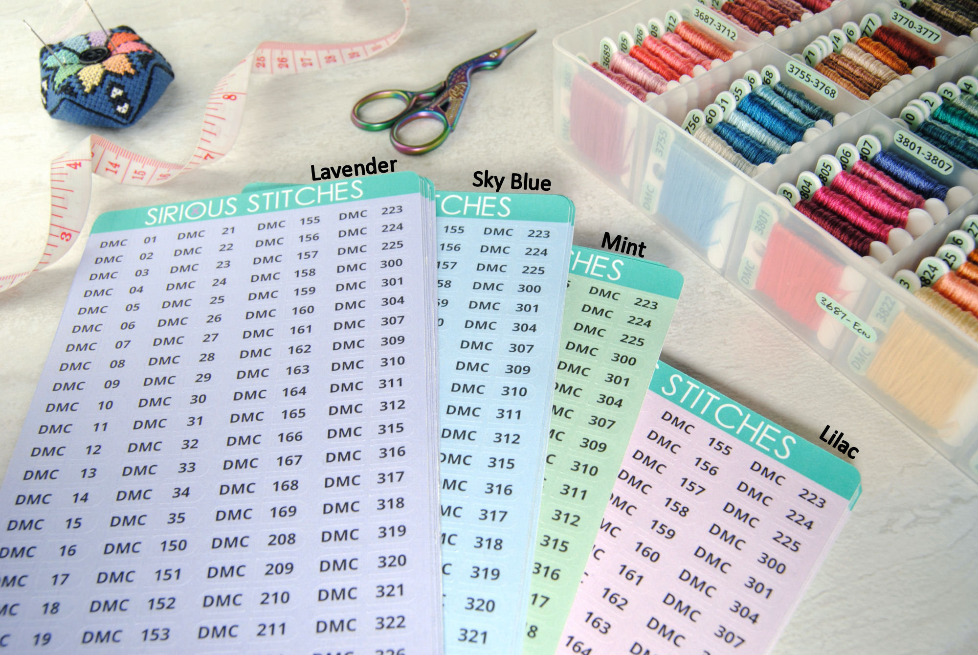 DMC Thread Labels Organize Your Bobbins With Large Font - Etsy UK