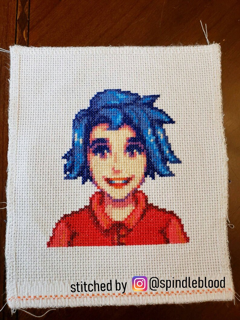 Cross Stitch Pattern Emily Portrait Stardew Valley Etsy