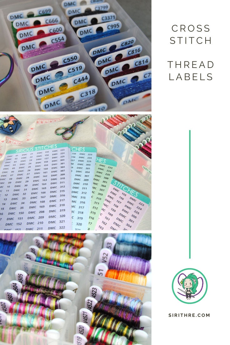 Embroidery Thread Bobbins, Floss Klee Organizer, Thread Label , DMC Holder,  Instant Download, Printable Card, New Unique Design Bobbin Sheet 