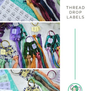 The Gentle Art Thread Drop Labels Organize your Overdyed Thread on Annie's Keepers and Floss Drops with Large Font Number Stickers image 10