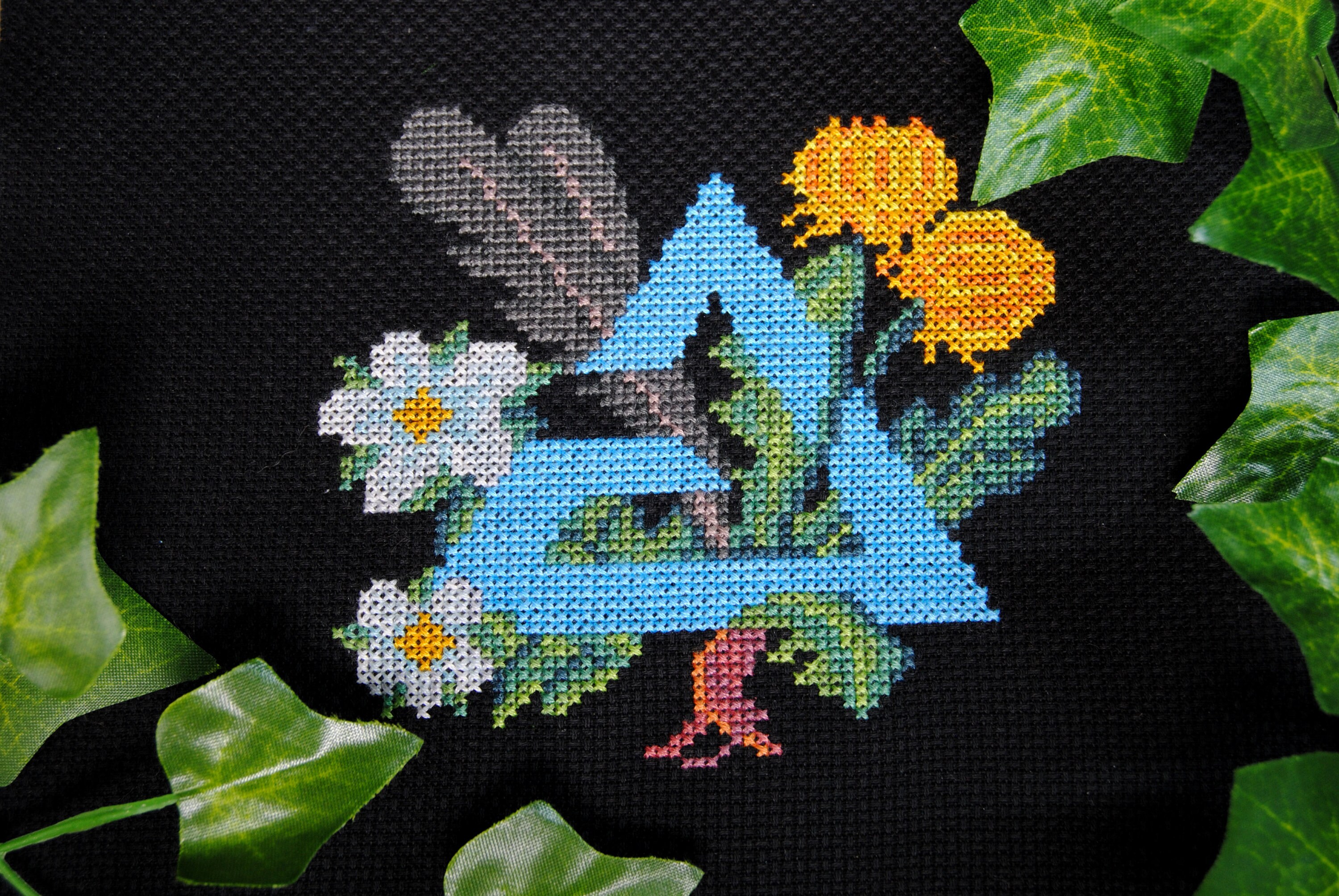 Witcher Cross Stitch Pattern - Aard Sign Floral Art Design - DIY ...