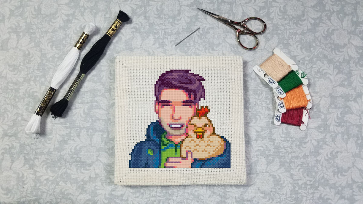 Stardew Valley Cross Stitch Pattern Shane Villager Portrait - Etsy UK
