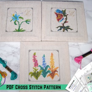 Zelda Cross Stitch Pattern Bundle - Legend of Zelda Flowers Set - Flora of Hyrule Designs - Silent Princess, Deku Baba, Safflina Flower