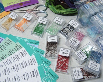 Mill Hill Labels - Organize your Seed Beads with Large Font Number Stickers - Bead Storage Organization Labels