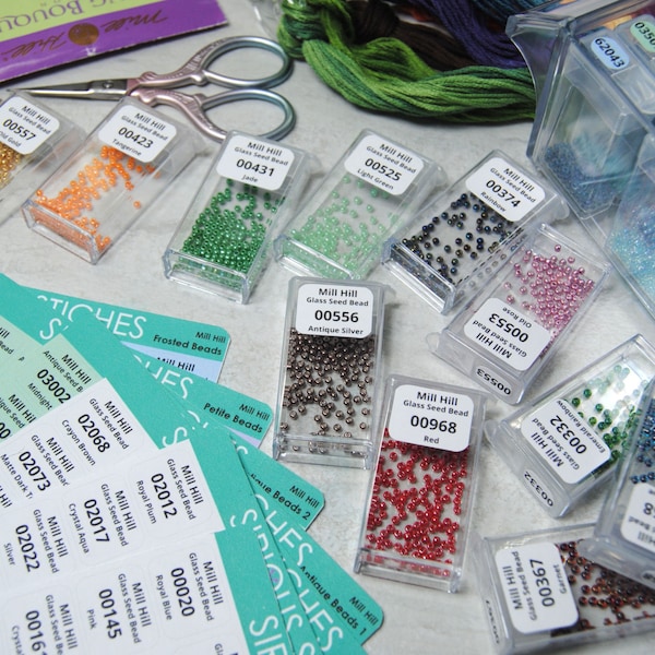 Mill Hill Labels - Organize your Seed Beads with Large Font Number Stickers - Bead Storage Organization Labels