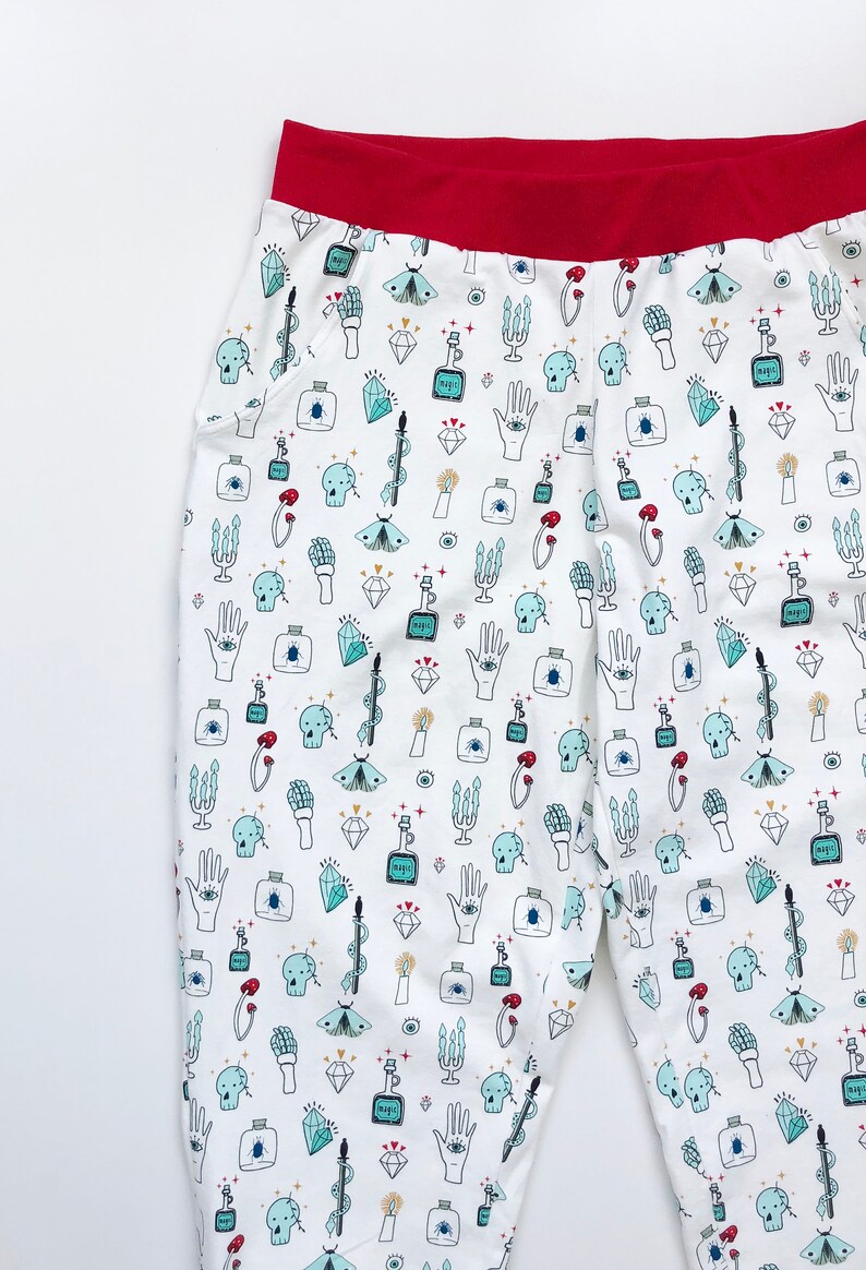 Women/'s print leggings alchemy sleep pants handmade pyjama pants women/'s cotton lounge pants unique gift for her
