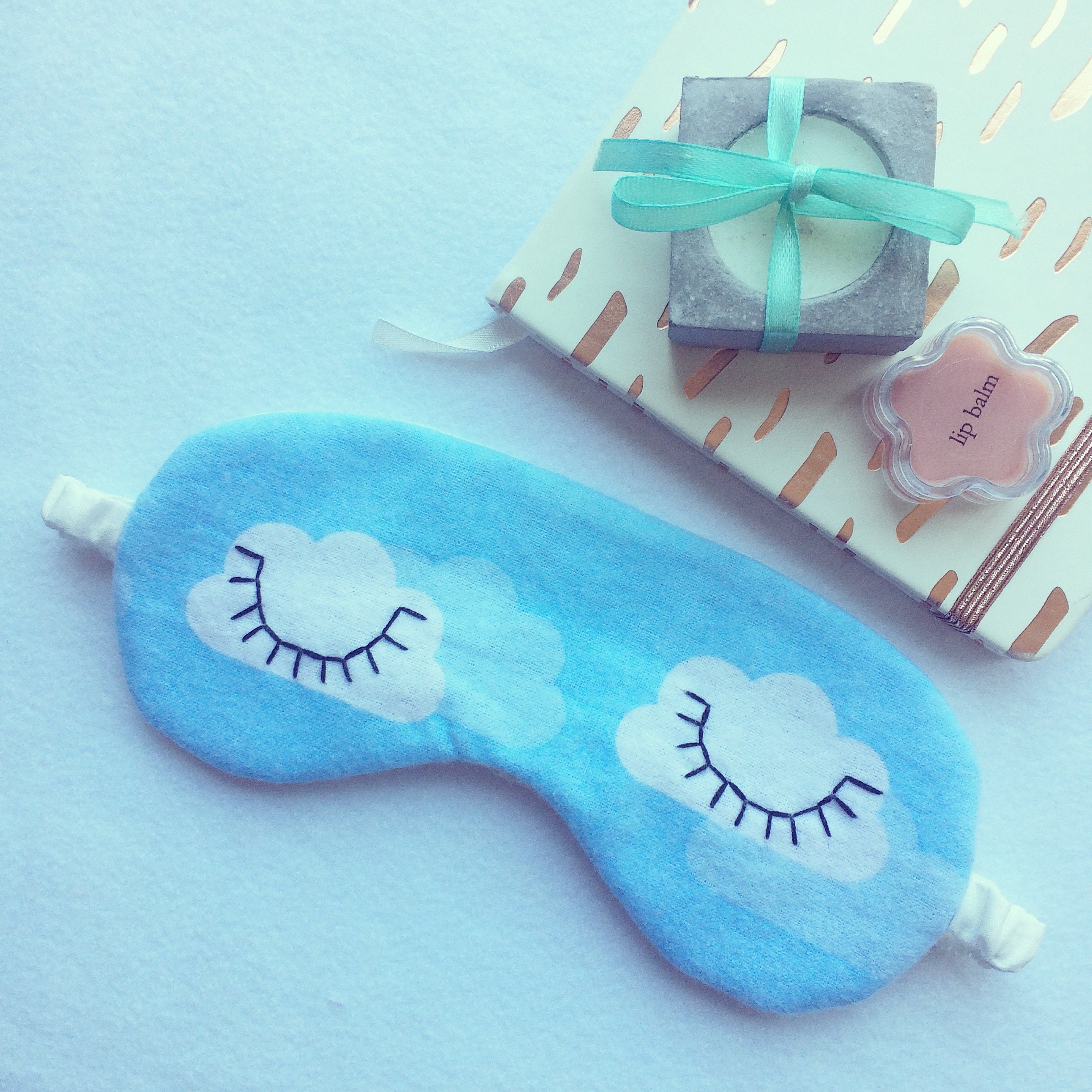 Sleepy eyes sleep mask / hand embroidered eye cover / sleep Etsy