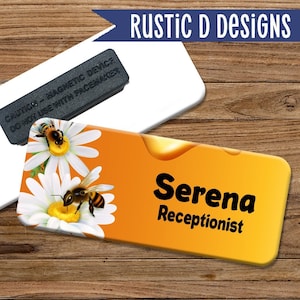 Bumble Bee Magnetic Name Tag Badge