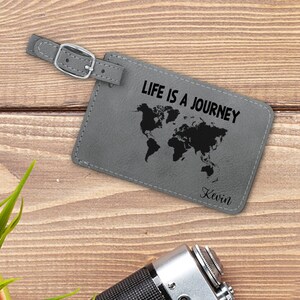 Personalized Luggage Tag, Life is a Journey Luggage Tag, Custom Luggage Tag, Personalized Gift, Bag Tag, Gift for Her, Gift for Him