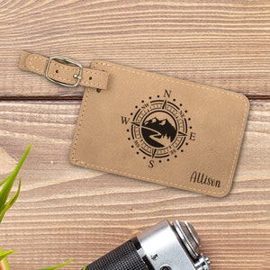Personalized Luggage Tag, Compass Luggage Tag, Custom Luggage Tag, Personalized Gift, Bag Tag, Gift for Her, Gift for Him