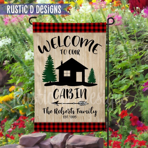 Bienvenue dans notre bannière de jardin personnalisée Cabane 12 x 18 po